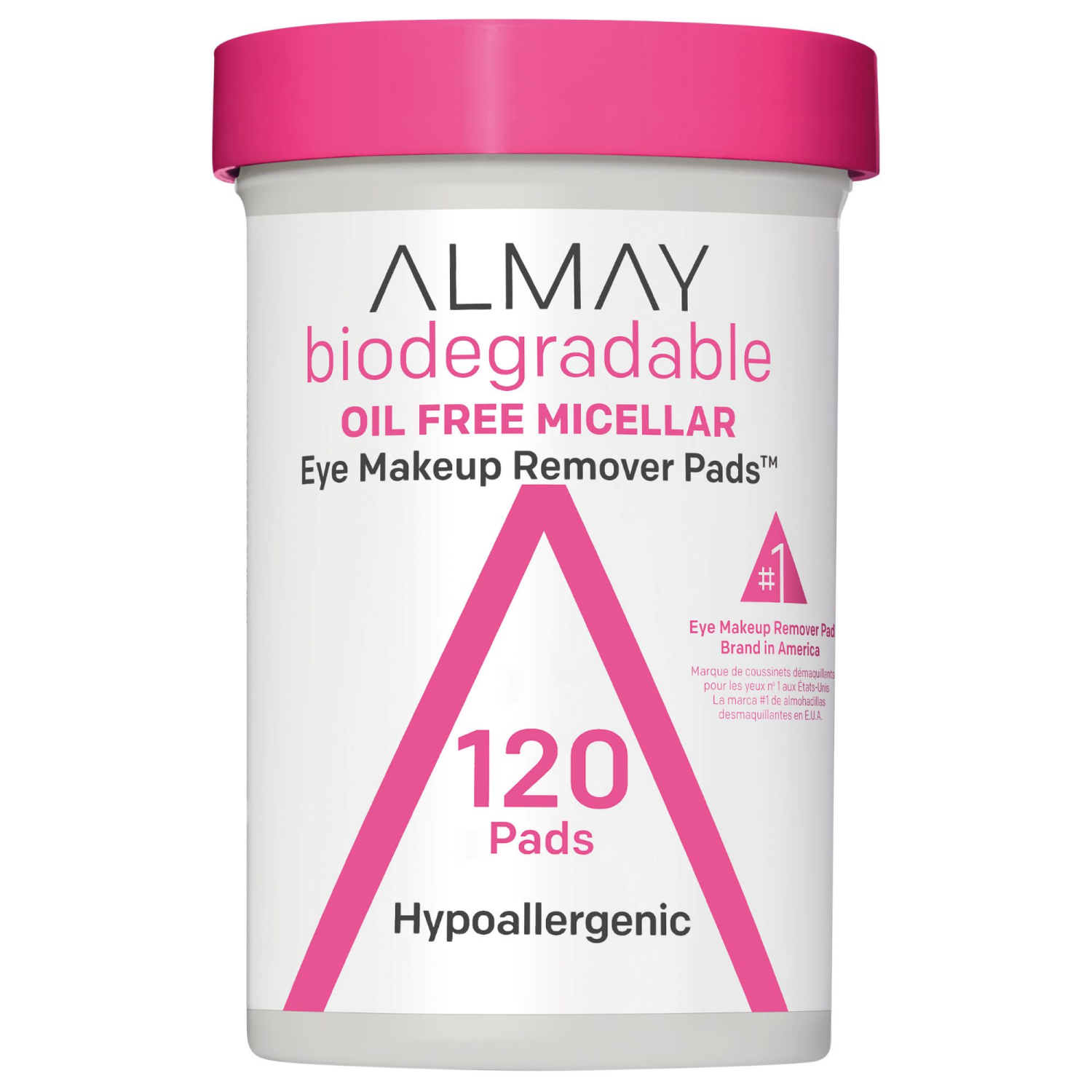 slide 1 of 5, Almay Biodegradable Micellar Eye Makeup Remover Pads, 120 ct