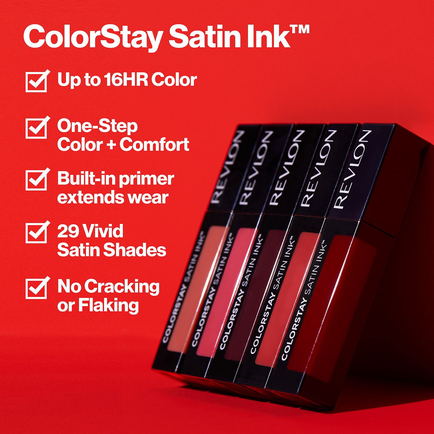 slide 4 of 8, Revlon ColorStay Satin Ink Liquid Lipstick, Speak Up, 0.17 fl oz