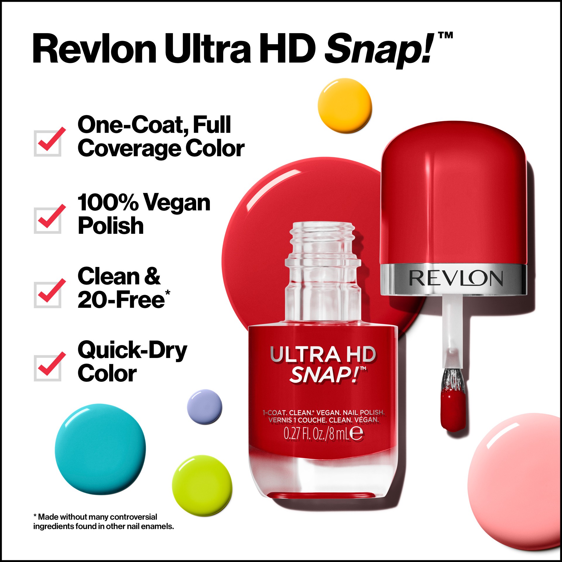 slide 4 of 5, Revlon Ultra HD Snap! Play Boldly Collection, Think Pink, 0.27 oz