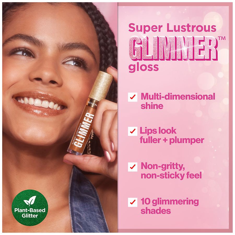slide 3 of 5, Revlon Super Lustrous Glimmer 004 Happy Hour Gloss 0.13 fl oz, 0.13 fl oz