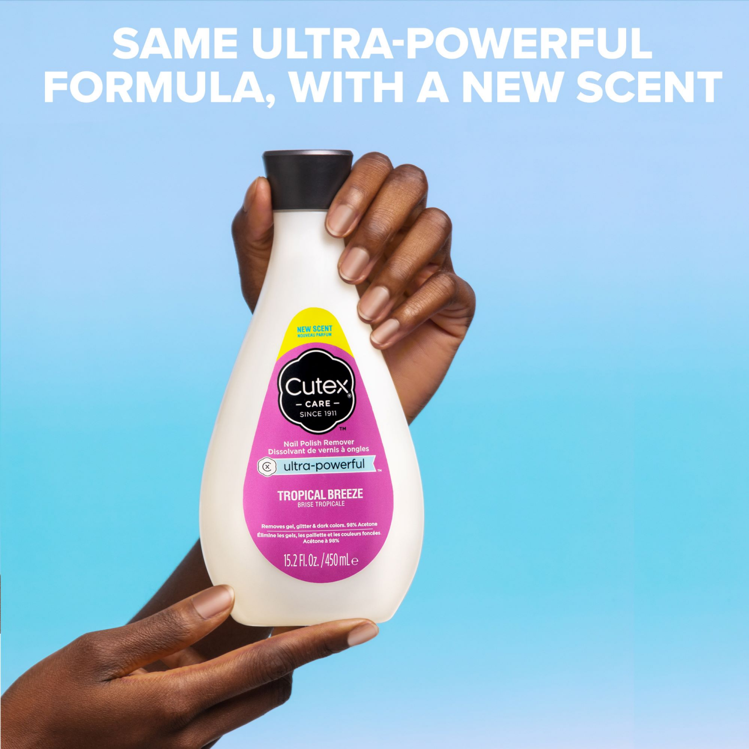 slide 3 of 4, Cutex Ultra Powerful Nail Polish Remover, Tropical Breeze, 15.2 fl oz