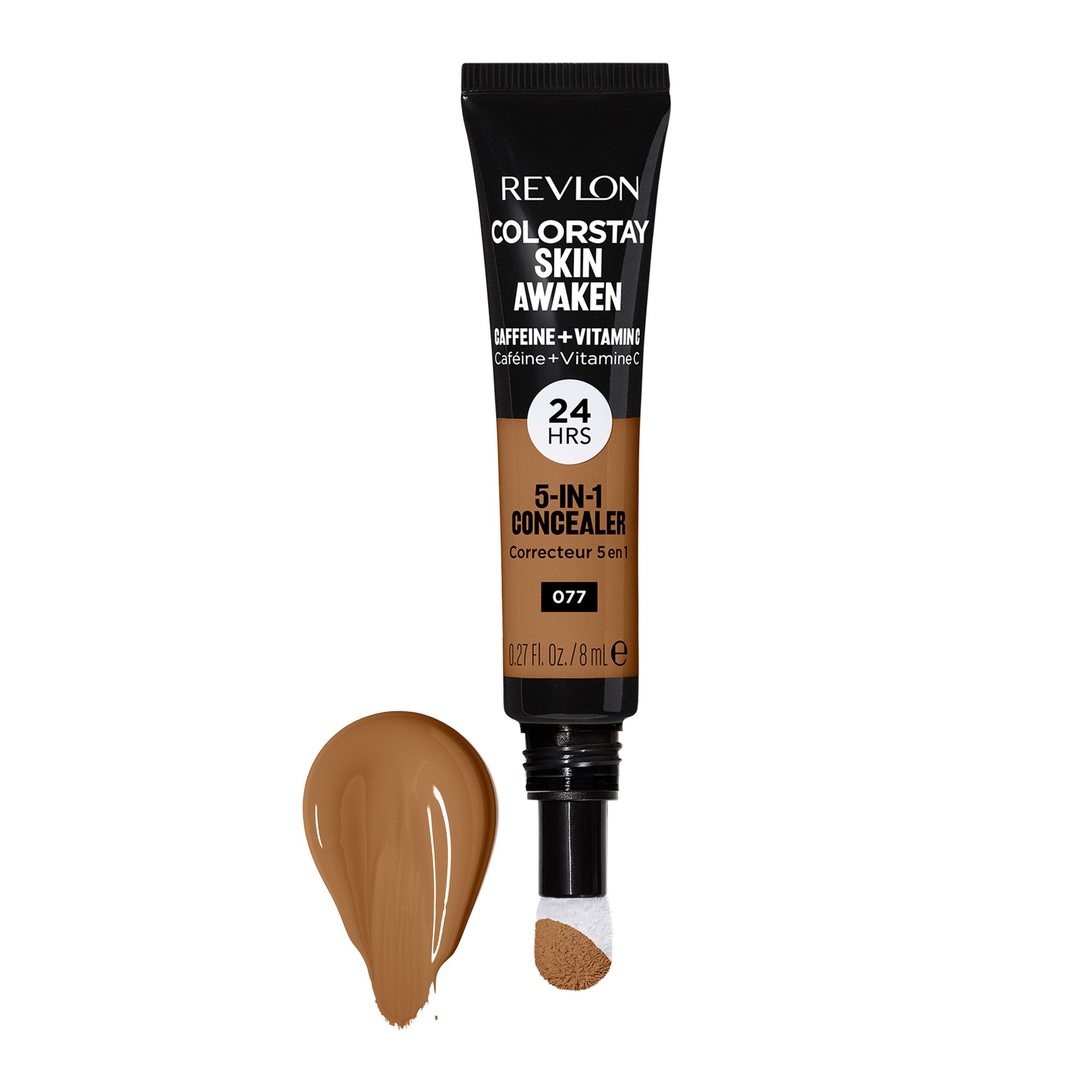 slide 4 of 7, Revlon ColorStay Skin Awaken 5-in-1 Concealer - 076 Caramel - 0.27 fl oz, 076 caramel, 0.27 fl oz