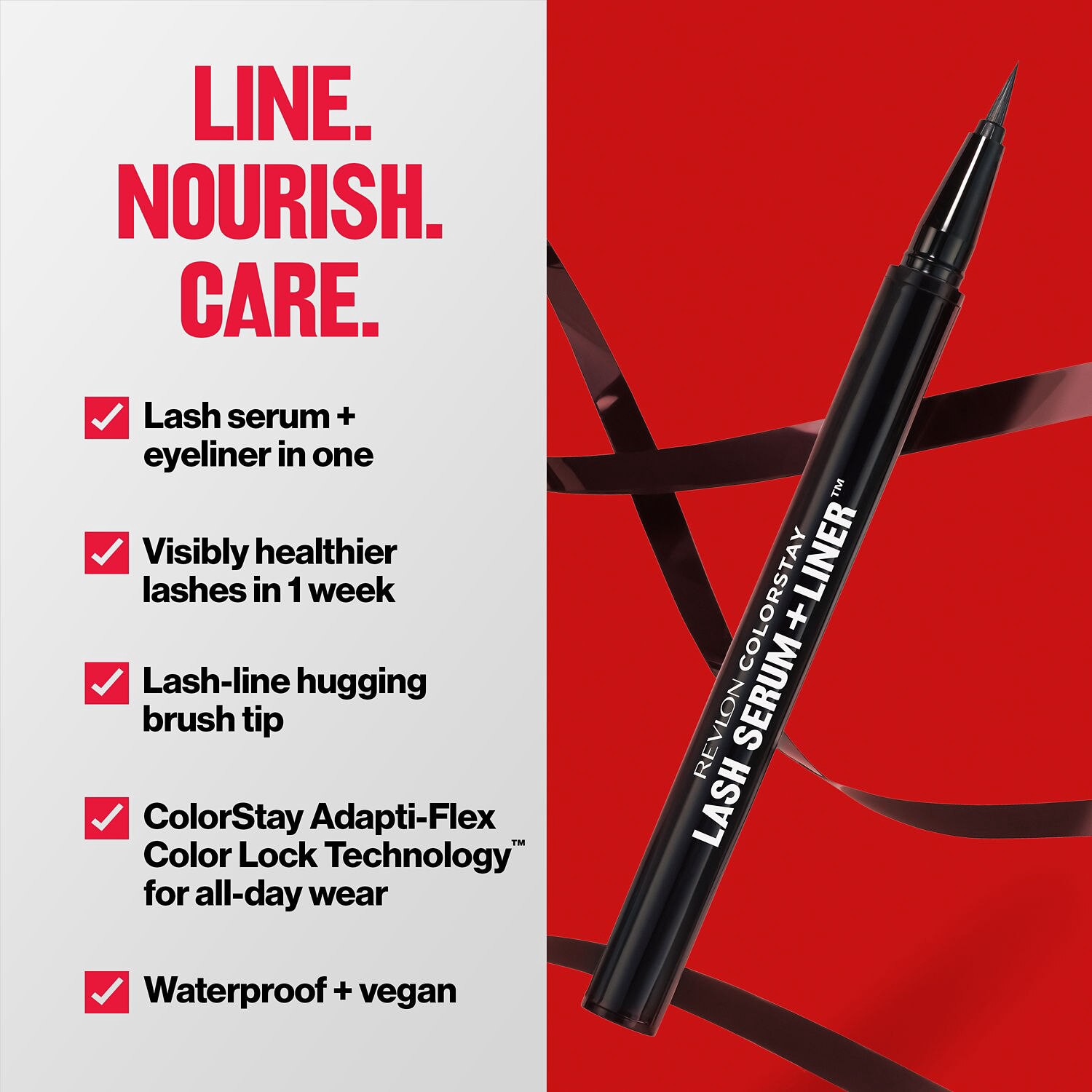 slide 11 of 12, Revlon Colorstay Lash Serum + Linerâ¢ Liquid Liner, Blkst Blk, 1 ct