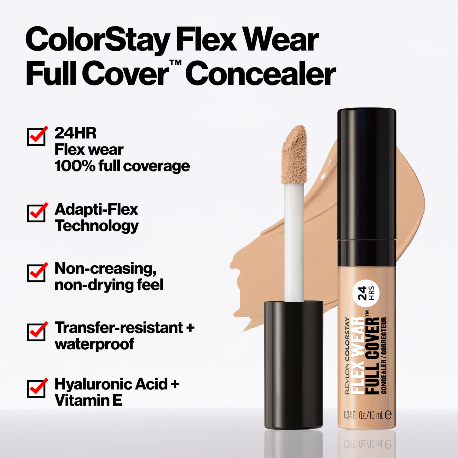 slide 5 of 8, Colorstay Flex Wear Full Cover Concealer 060 Deep, 1 ct