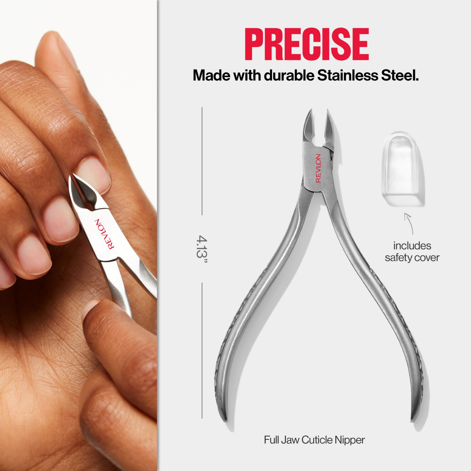slide 2 of 5, Revlon Stainless Steel Full Jaw Cuticle Nipper 1 ea, 1 ct