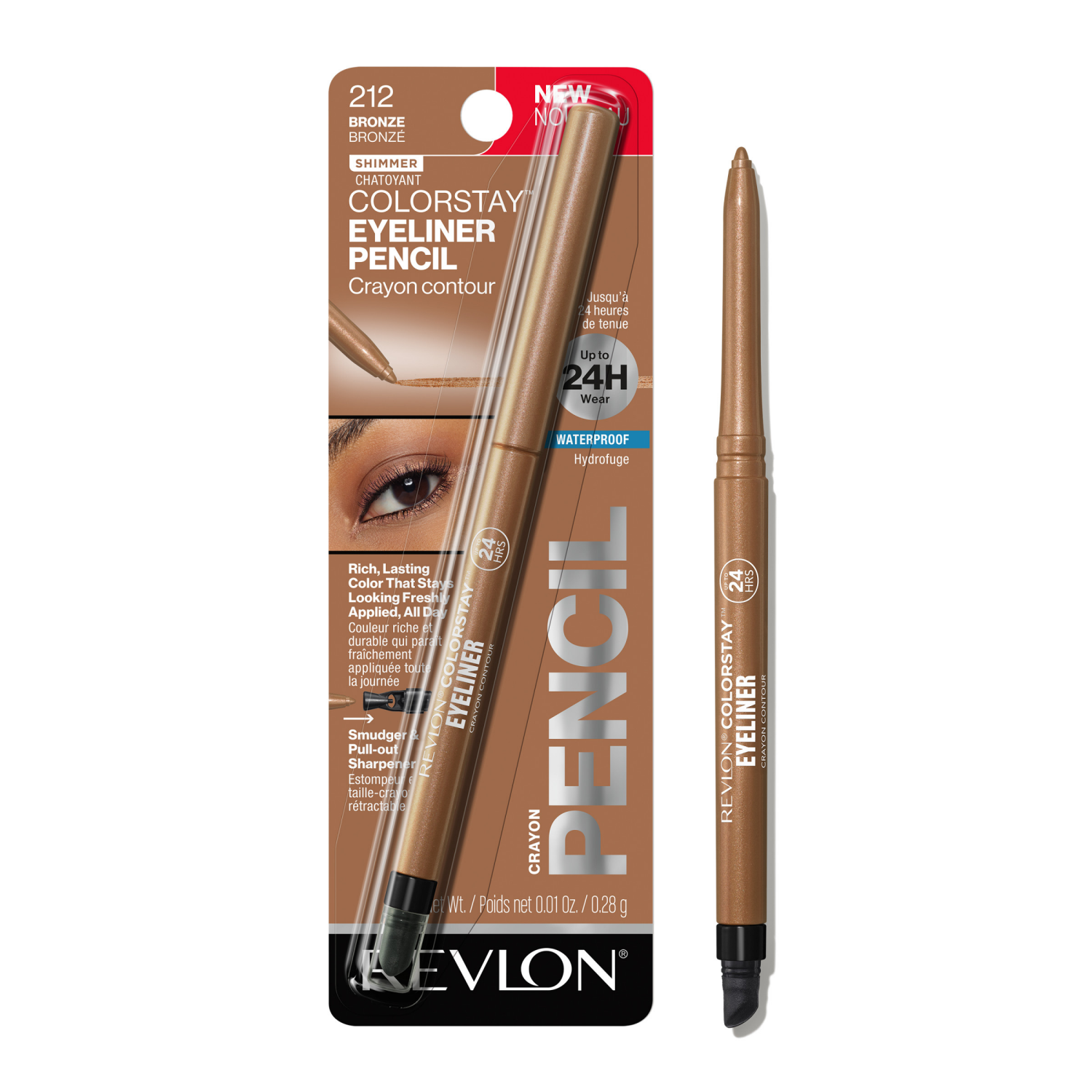 slide 1 of 8, REVLON Colorstay Eyeliner Bronze, 1 ct