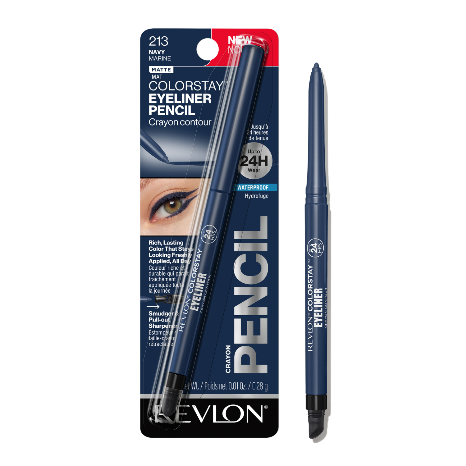 slide 1 of 8, REVLON Colorstay Eyeliner Navy, 1 ct