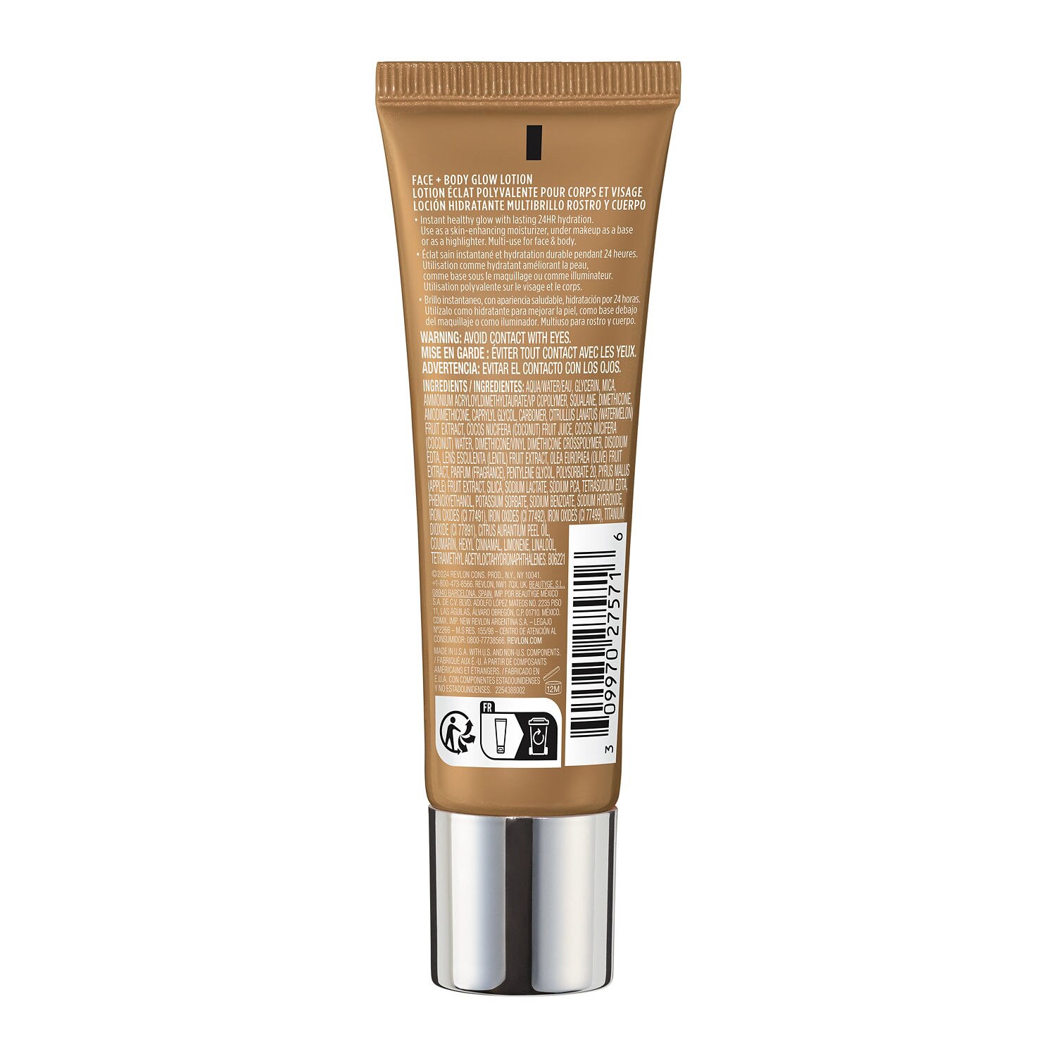 slide 3 of 5, Revlon ColorStay 120 It's Giving Sun Face + Body Coconut Scent Glow Lotion 1 fl oz, 1 fl oz