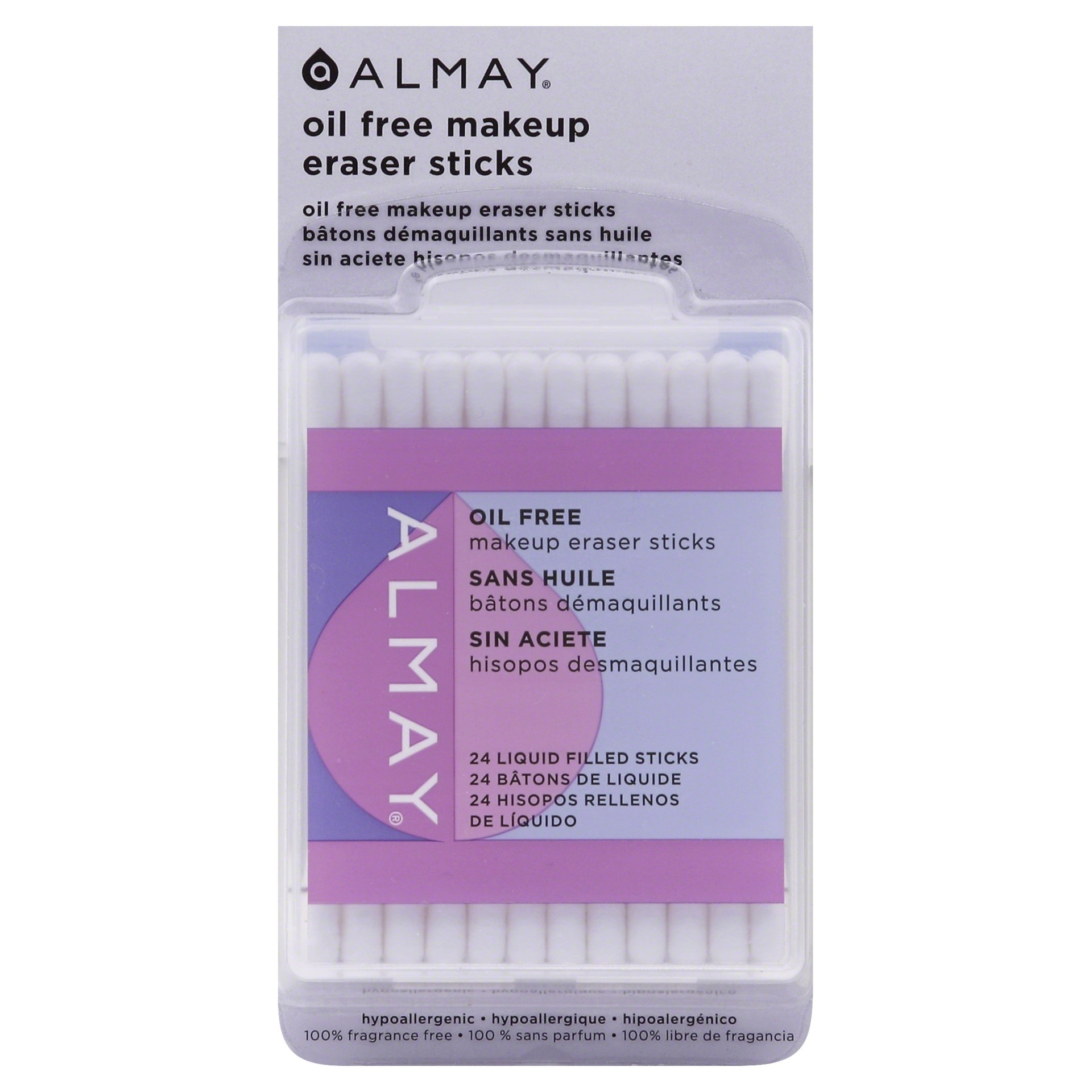 slide 1 of 3, Almay Oil-Free Makeup Eraser Sticks - Makeup/Mascara Remover, 24 ct