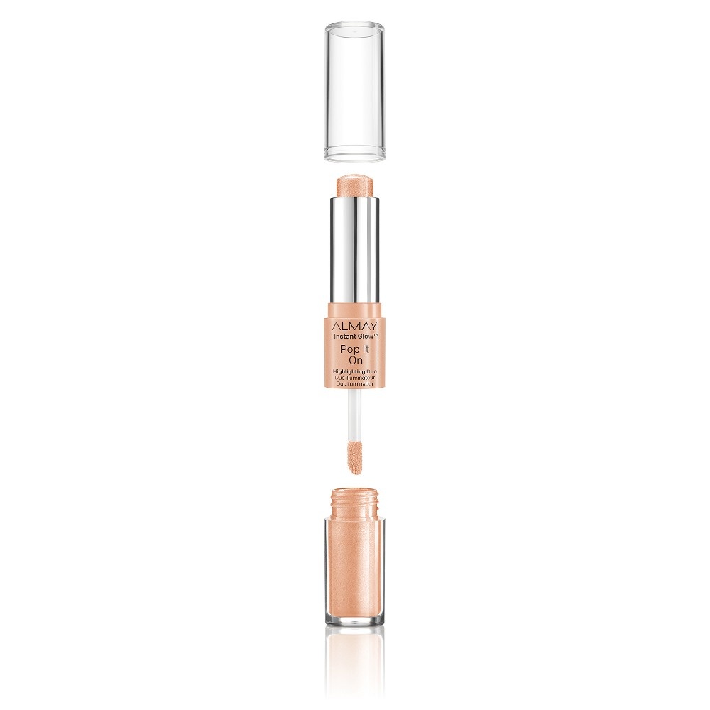 slide 3 of 6, Almay Instant Glow Highlighting Duo 200 Nude Glow, 0.1 fl oz