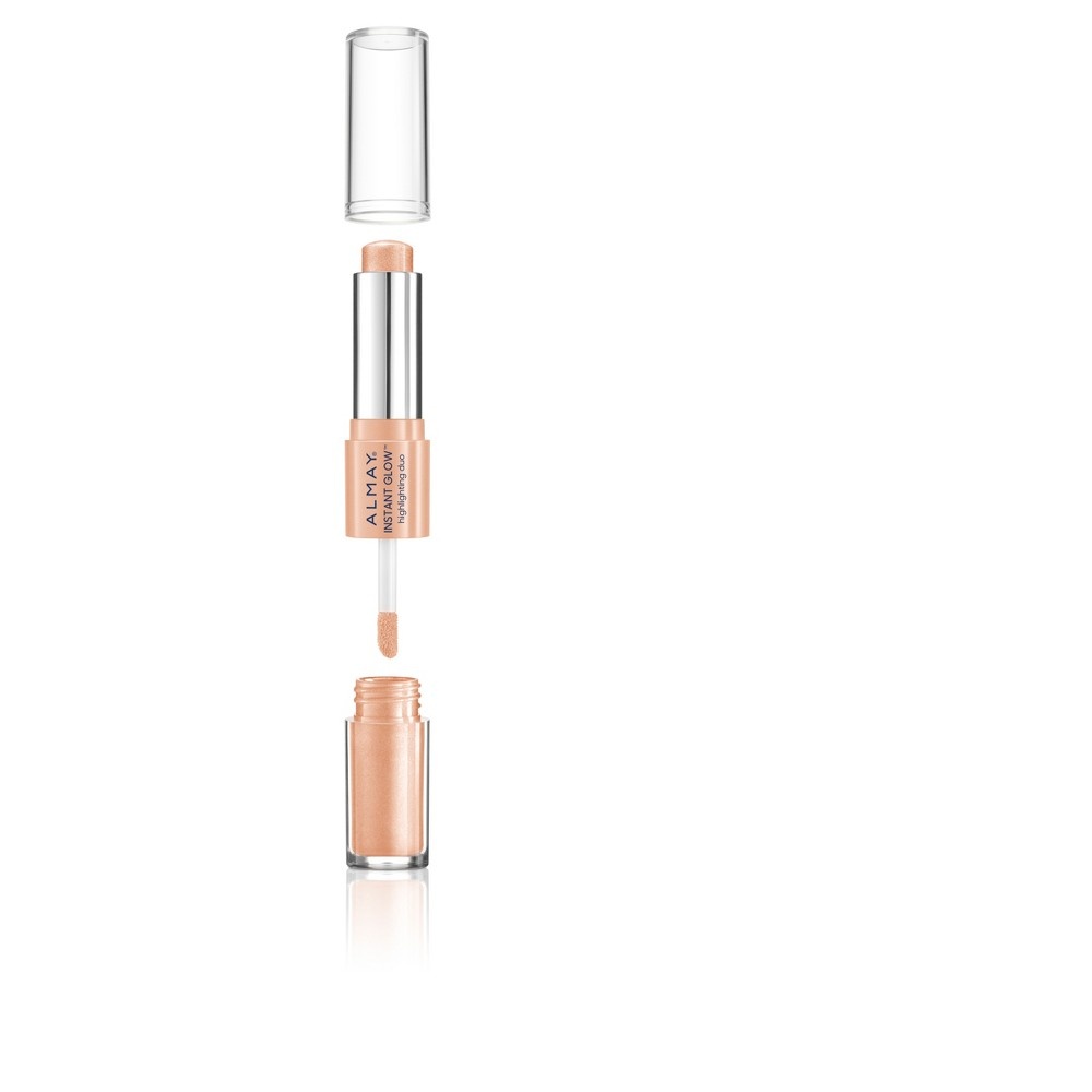 slide 4 of 6, Almay Instant Glow Highlighting Duo 200 Nude Glow, 0.1 fl oz