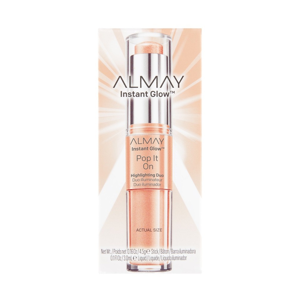 slide 5 of 6, Almay Instant Glow Highlighting Duo 200 Nude Glow, 0.1 fl oz