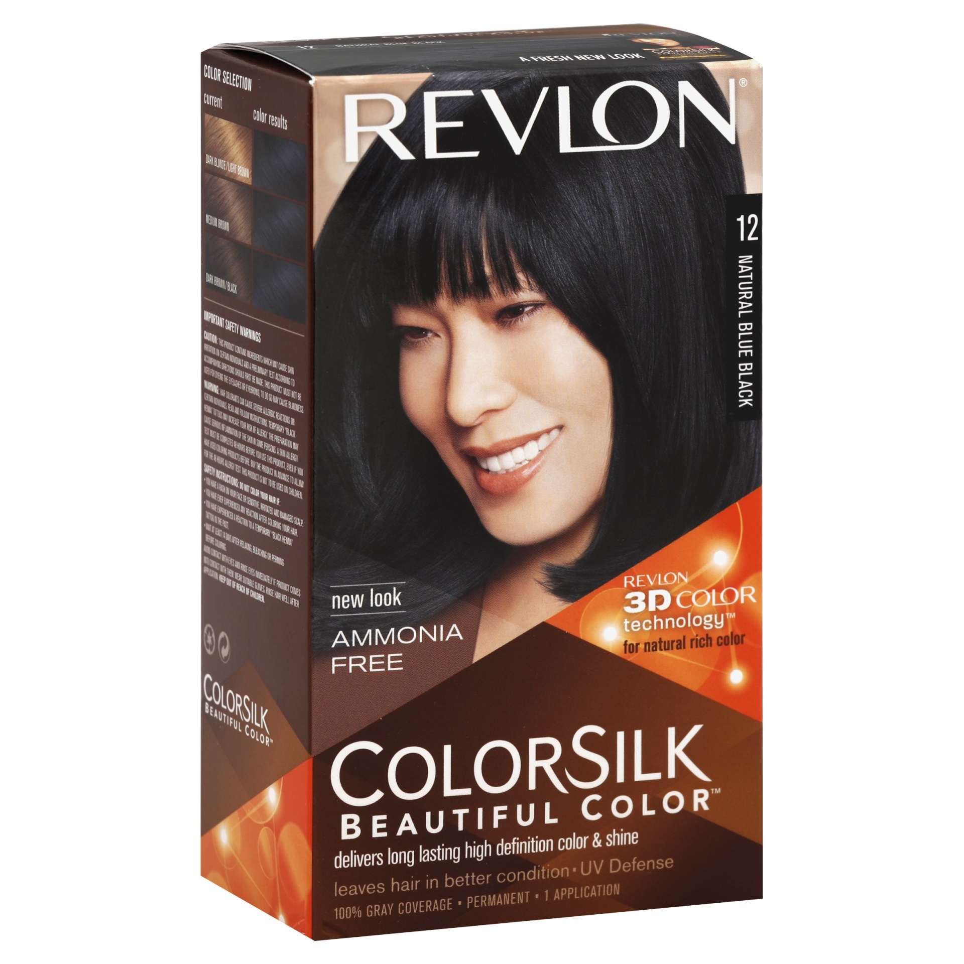 slide 1 of 5, Revlon ColorSilk Beautiful Permanent Hair Color - 4.4 fl oz - 12 Natural Blue Black - 1 kit, 2 fl oz