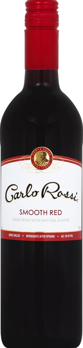 slide 5 of 6, Carlo Rossi Smooth Red, 750 ml