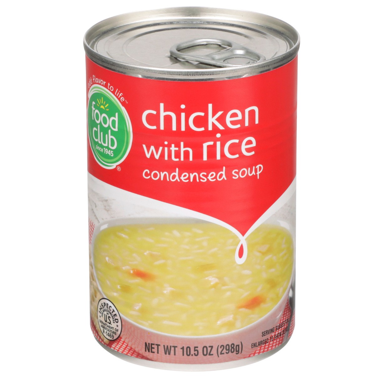 slide 3 of 9, Food Club Chicken Rice Condensed Soup, 10.5 oz