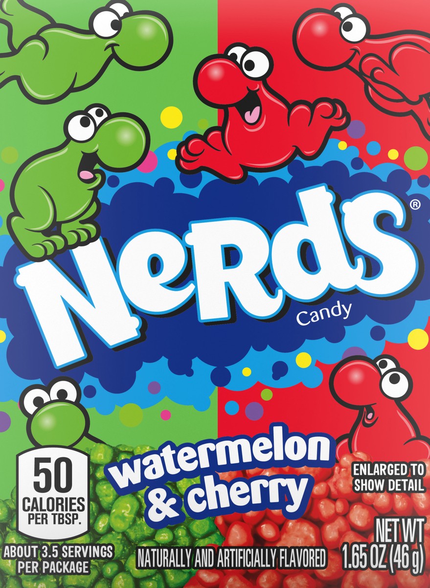 slide 2 of 14, NERDS Watermelon & Cherry Candy 1.65 oz. Box, 1.65 oz