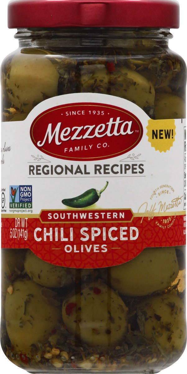 slide 6 of 9, Mezzetta Olives Regional Recipes Southwestern Chili Spiced, 5 oz