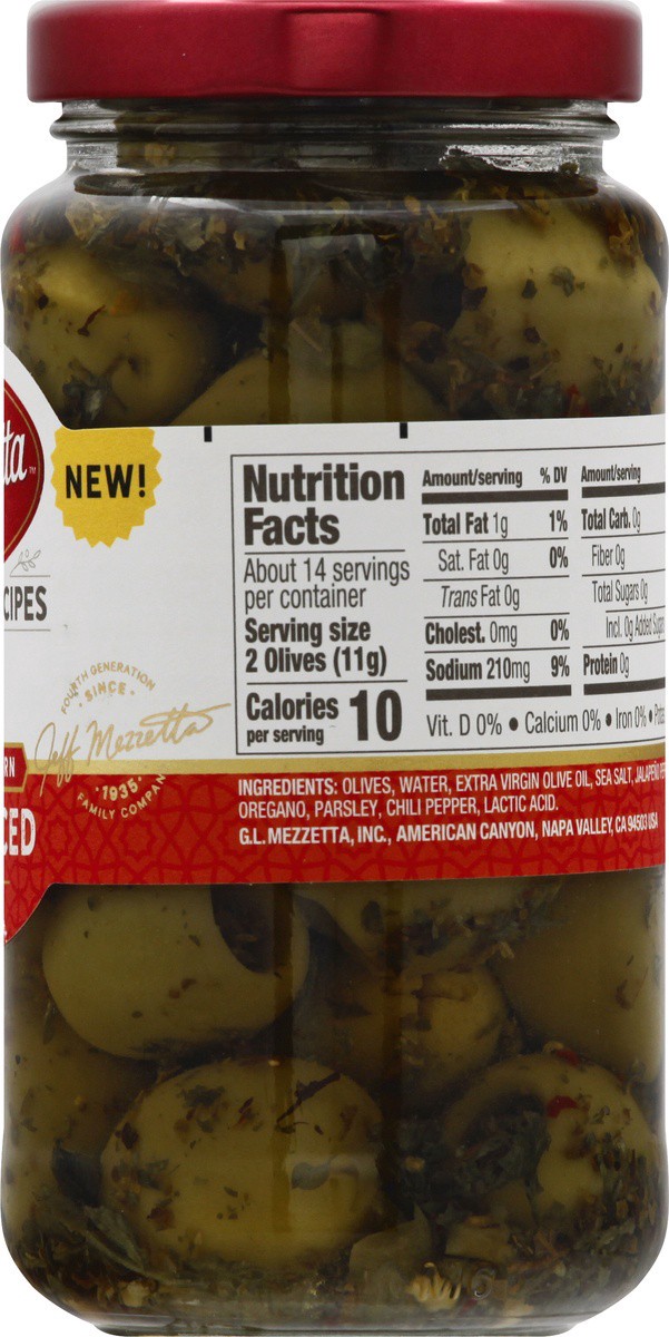 slide 8 of 9, Mezzetta Olives Regional Recipes Southwestern Chili Spiced, 5 oz