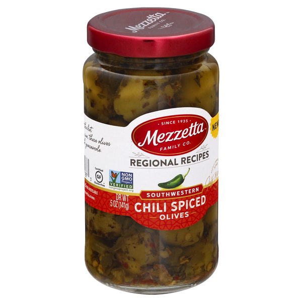 slide 1 of 1, Mezzetta Olives Regional Recipes Southwestern Chili Spiced, 5 oz