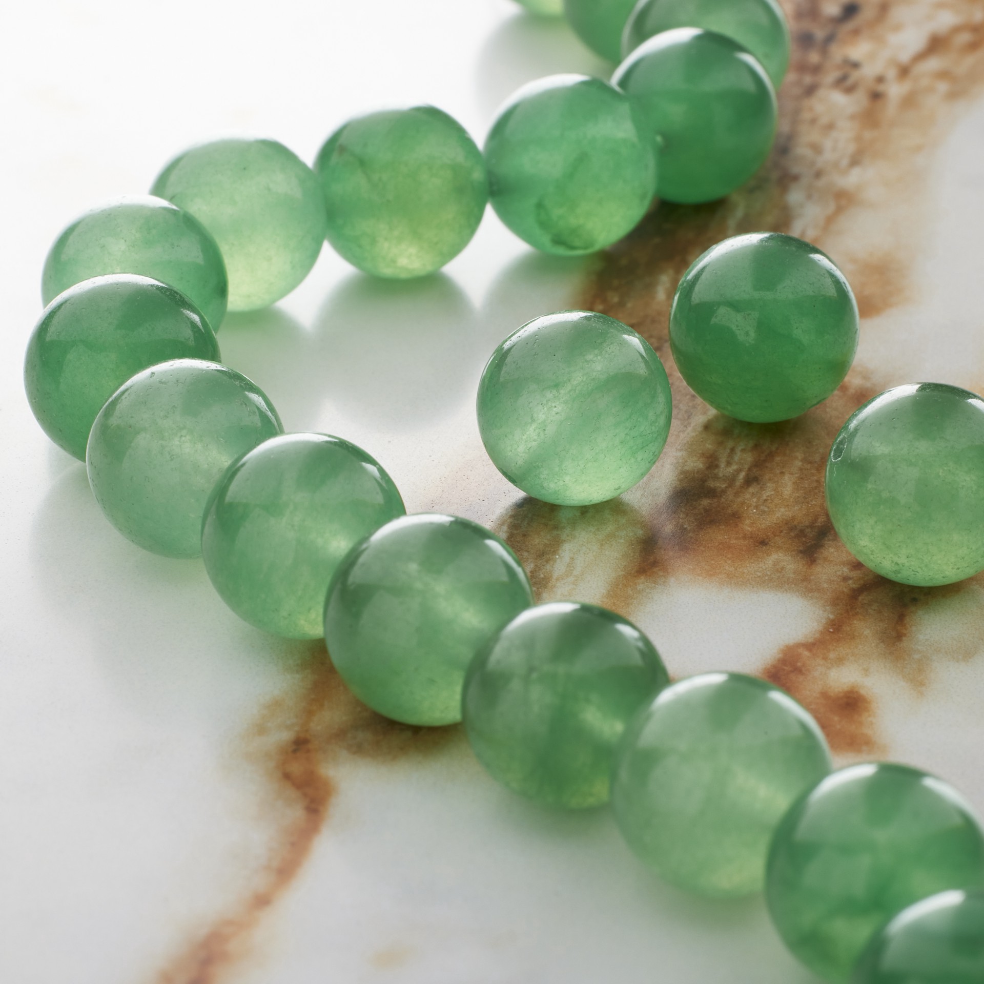 slide 3 of 3, Green Aventurine Round Beads, 12mm By Bead Landing, 12mm