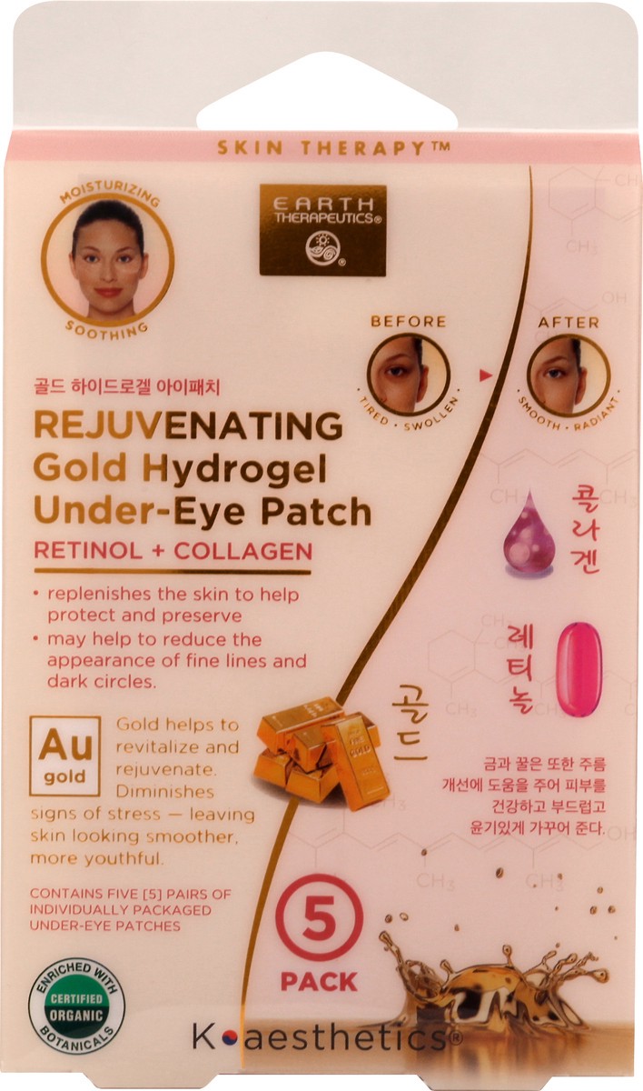 slide 1 of 9, Earth Therapeutics Under-Eye Patch 5 ea, 5 ct