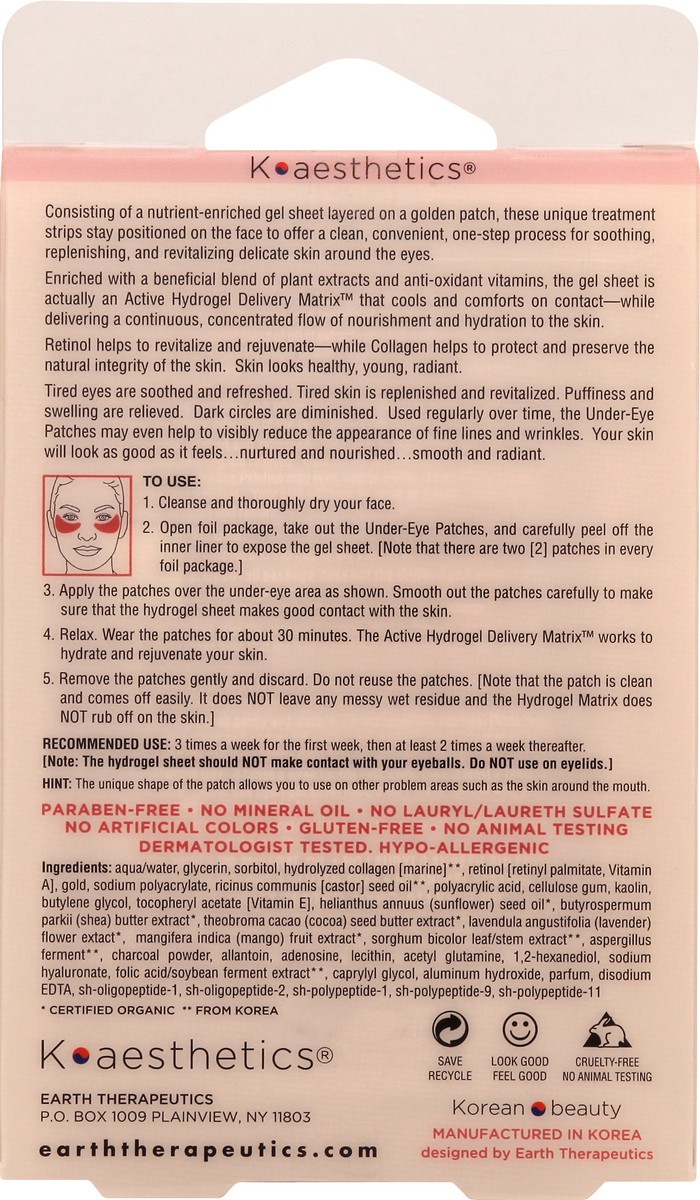 slide 7 of 9, Earth Therapeutics Under-Eye Patch 5 ea, 5 ct
