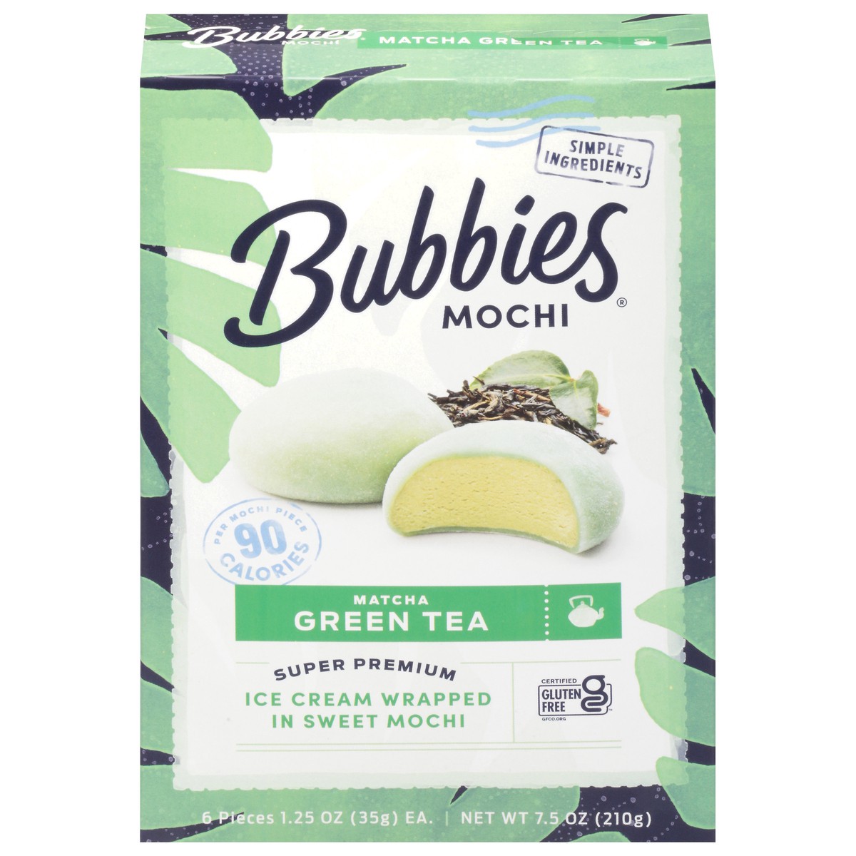 slide 1 of 9, Bubbies Green Tea Mochi, 7.5 oz