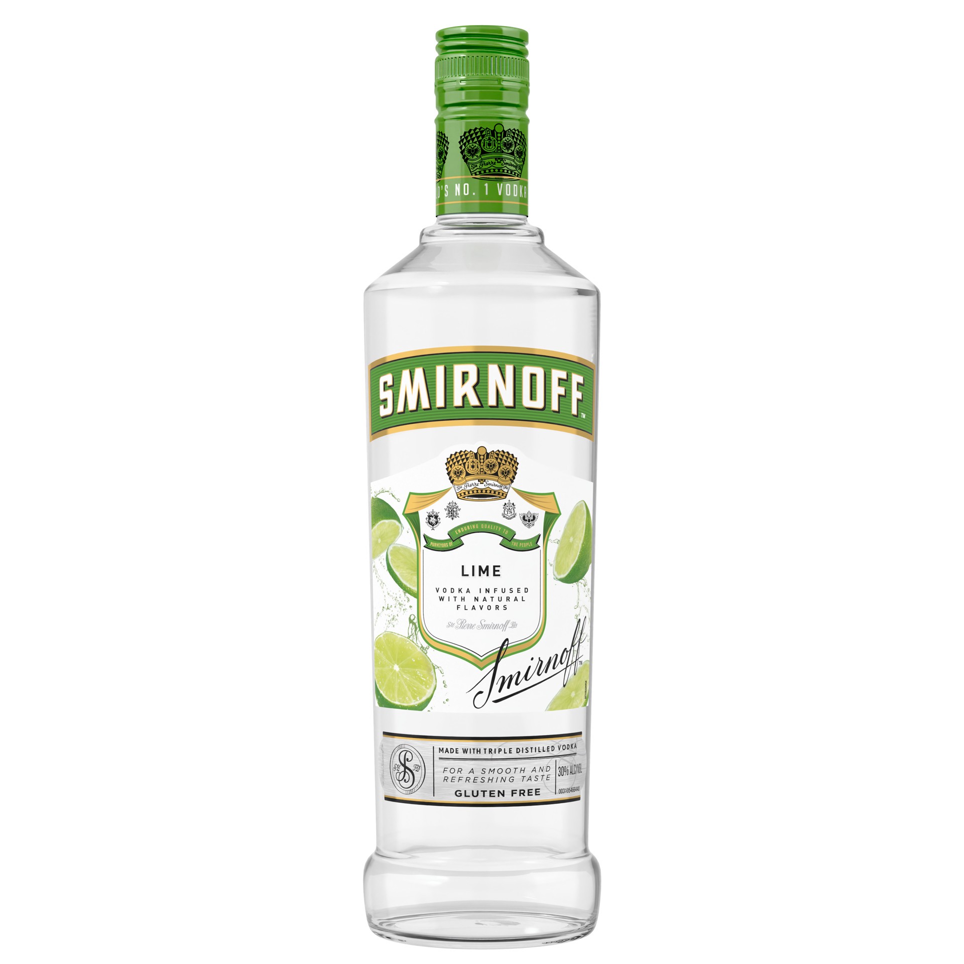 slide 1 of 5, Smirnoff Lime (Vodka Infused With Natural Flavors), 750 mL, 750 ml