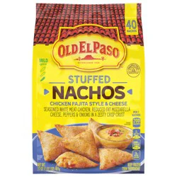 Old El Paso Stuffed Nachos, Chicken Fajita Style and Cheese, 40 Ct, 17 oz
