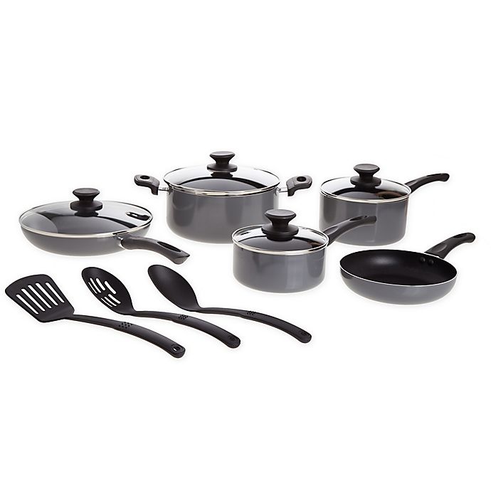 slide 1 of 12, Simply Essential Nonstick Aluminum Cookware Set, 12 ct