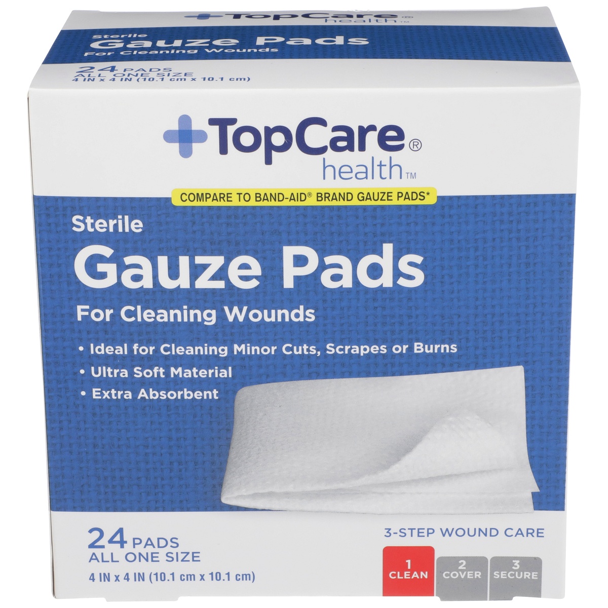 slide 1 of 1, TopCare Top Care Wound Dressing 4X4 Inch, 24 ct