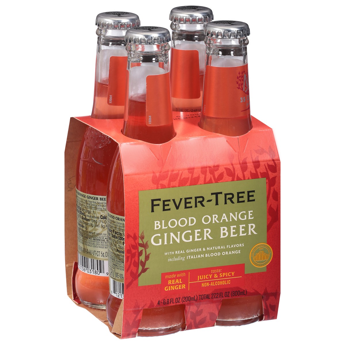 slide 7 of 9, Fever-Tree Blood Orange Ginger Beer 4x200ml, 4 ct; 6.8 fl oz