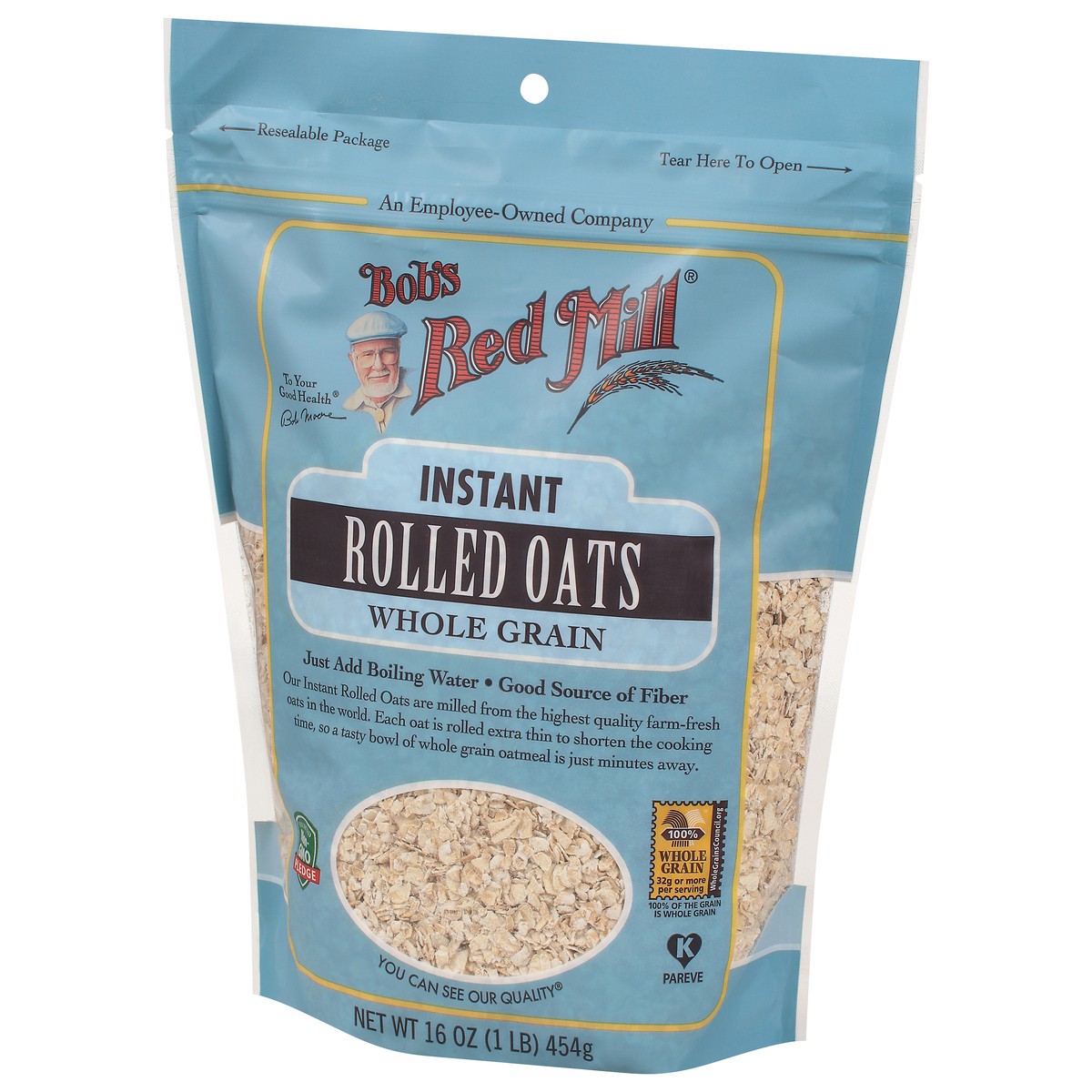 slide 3 of 11, Bob's Red Mill Whole Grain Instant Rolled Oats 16 oz, 16 oz