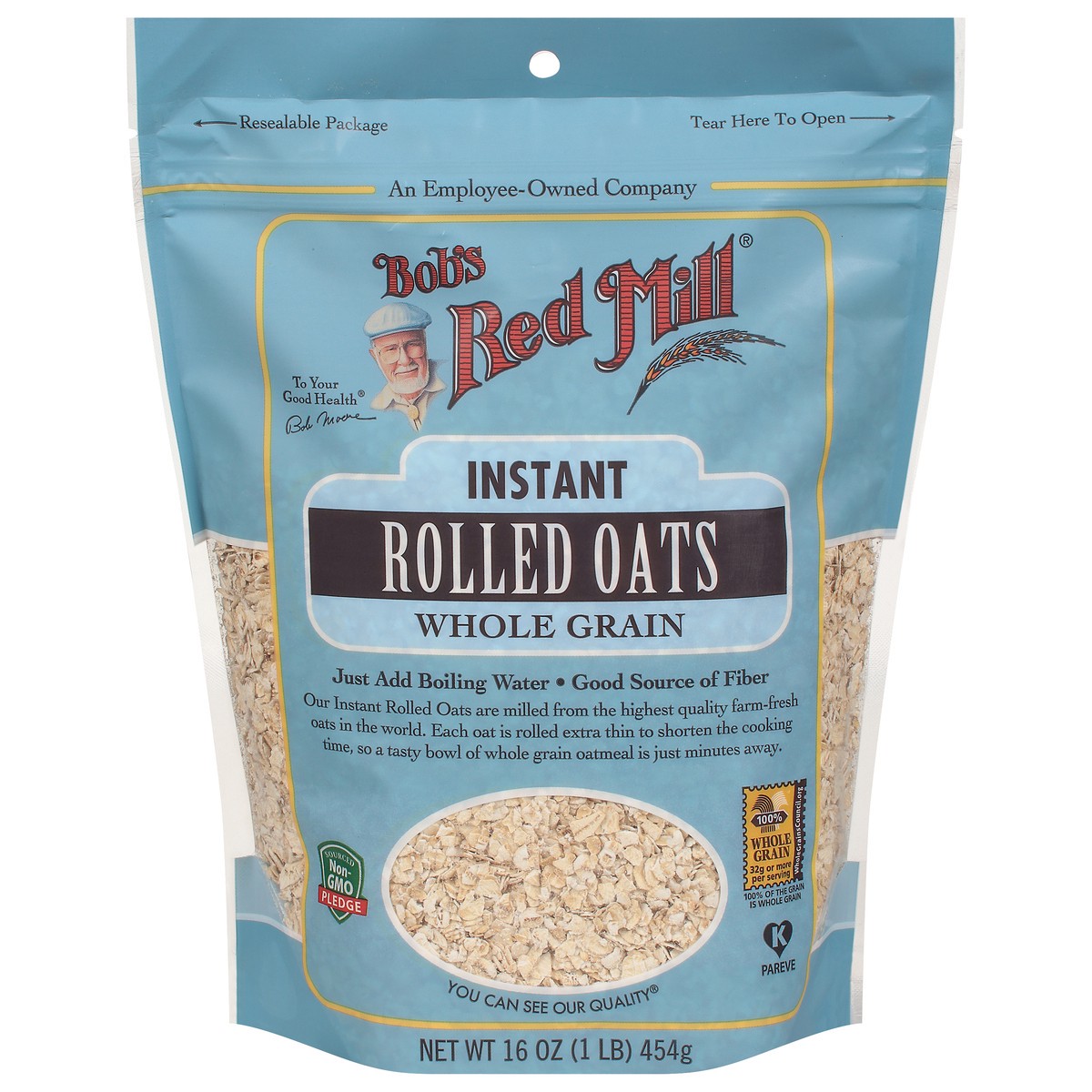 slide 1 of 12, Bob's Red Mill Whole Grain Instant Rolled Oats 16 oz, 16 oz