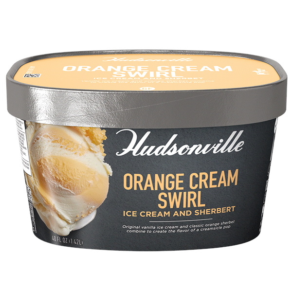 slide 9 of 21, Hudsonville Ice Cream Orange Cream Swirl, 48 oz