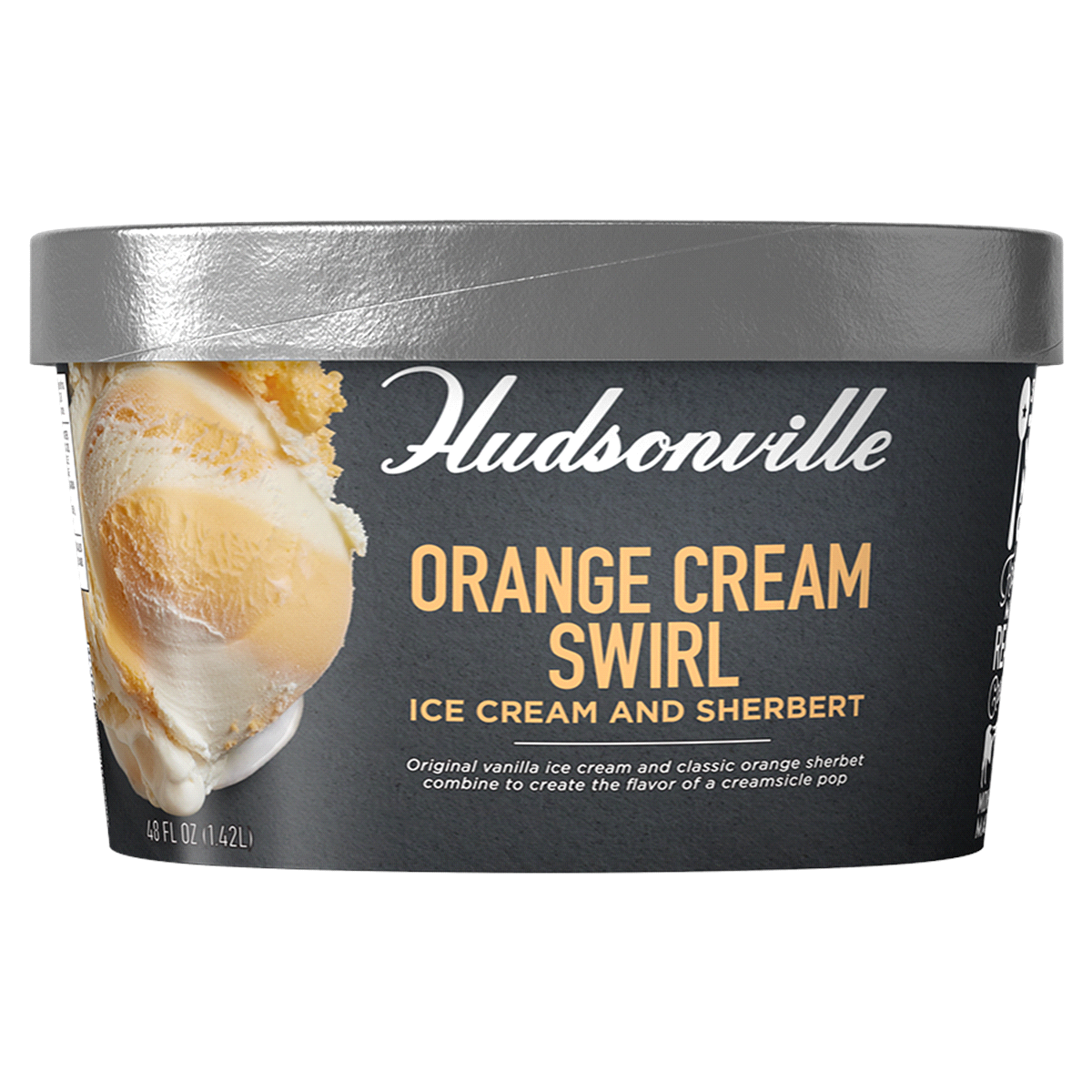 slide 1 of 21, Hudsonville Ice Cream Orange Cream Swirl, 48 oz