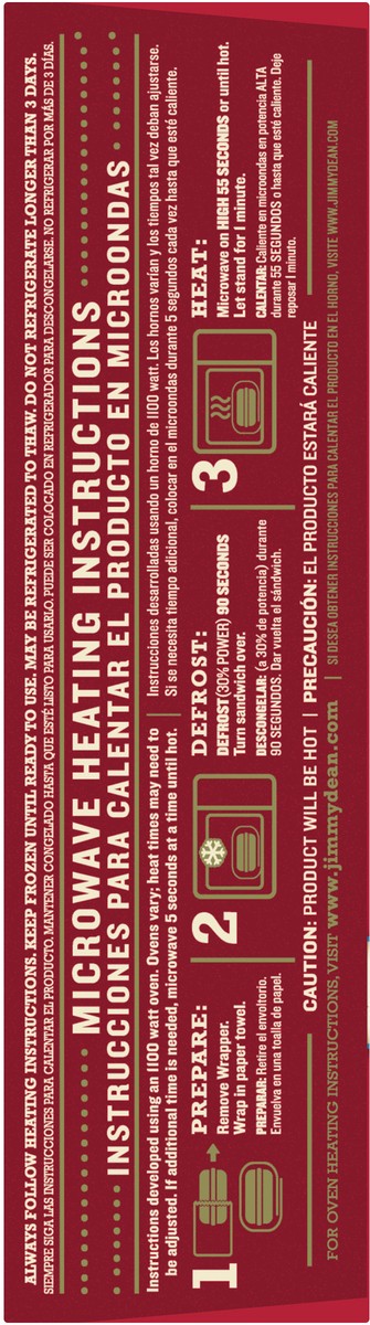 slide 5 of 8, Jimmy Dean Sausage, Egg & Cheese Biscuit Sandwiches, 2 Count (Frozen), 9 oz