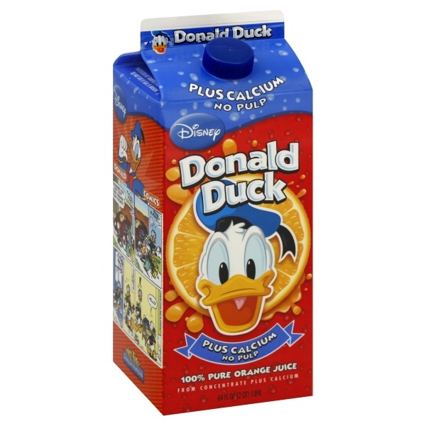 slide 1 of 1, Donald Duck Orange Juice +Calcium No Pulp - 59 oz, 59 oz