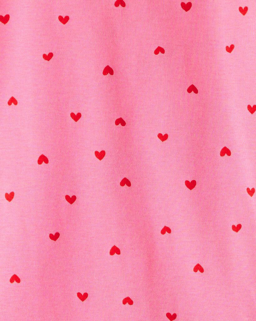 slide 3 of 3, Carter's Baby Girl Cherry & Heart 100% Cotton Snug Fit 4-Piece Pajamas - Pink/White White/Pink 9M, 4 pc