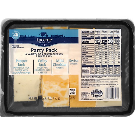 slide 1 of 1, Lucerne Dairy Farms Lucerne Cheese Natural Party Pleasers Variety, 16 oz