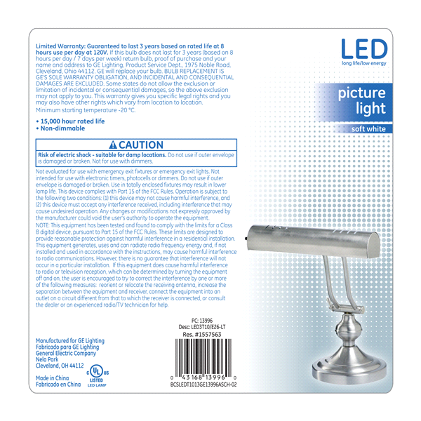 slide 4 of 5, GE 25 Watt Equivalent Soft White T10 Led Tube Light Bulb, 1 ct