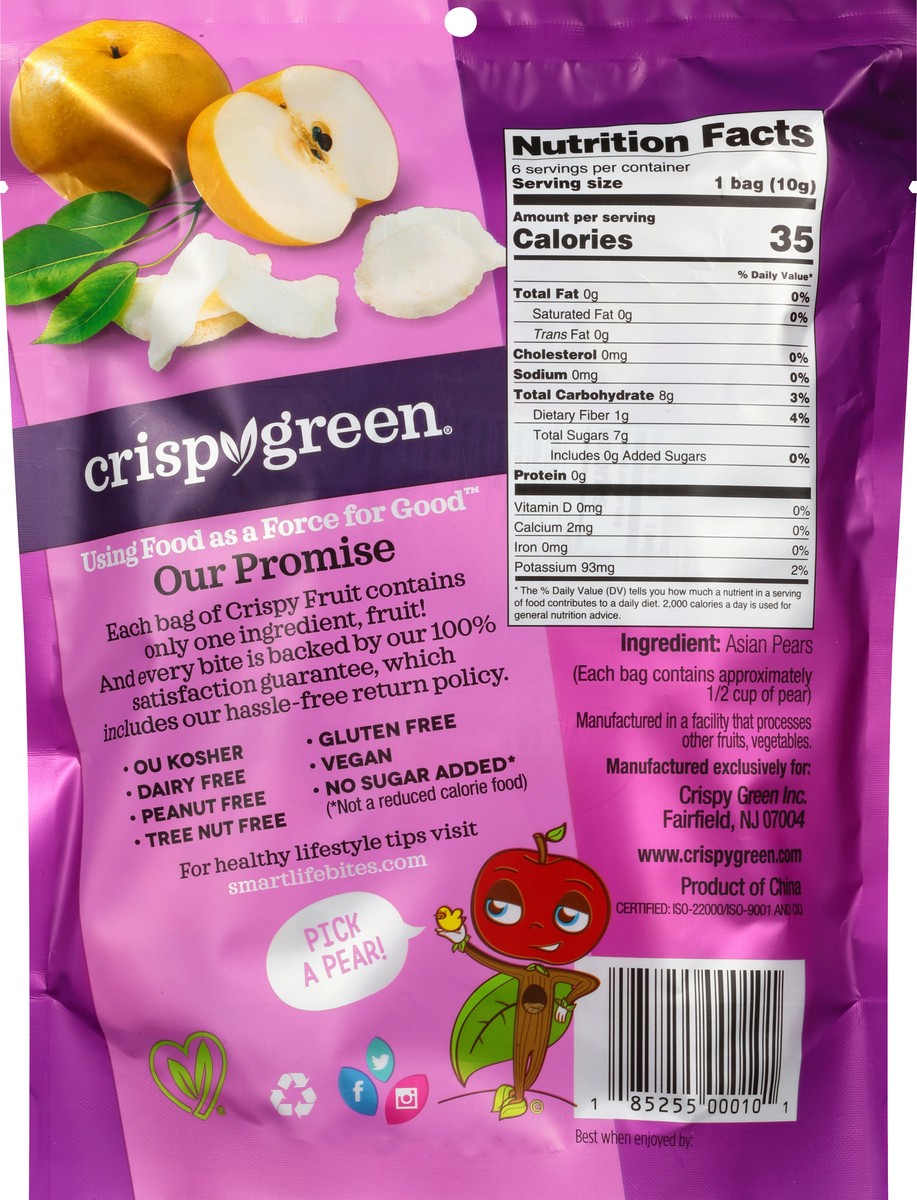 slide 10 of 12, Crispy Green Freeze-Dried Asian Pear, 6 ct; 0.36 oz