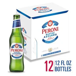 Peroni Nastro Azzurro Italian-Style Lager Beer 5% ABV, 12 Pack, 12 fl oz Bottles