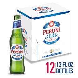 Peroni Nastro Azzurro Italian-Style Lager Beer 5% ABV, 12 Pack, 12 fl oz Bottles