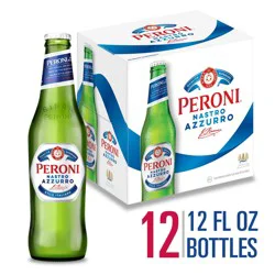 Peroni Nastro Azzurro Italian-Style Lager Beer 5% ABV, 12 Pack, 12 fl oz Bottles