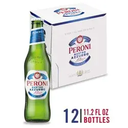 Peroni Nastro Azzurro Lager Beer, Import Lager Beer, 12-pack, 11.16ML beer bottles, 5% ABV