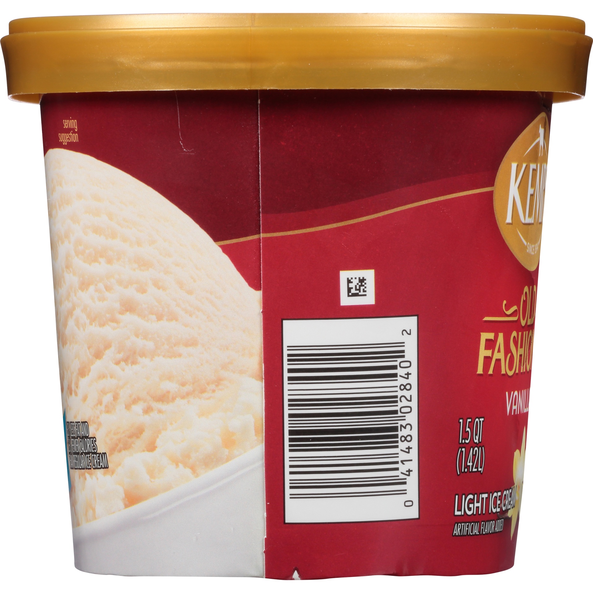 slide 4 of 8, Kemps Light Ice Cream, Natural Vanilla, 1.5 qt
