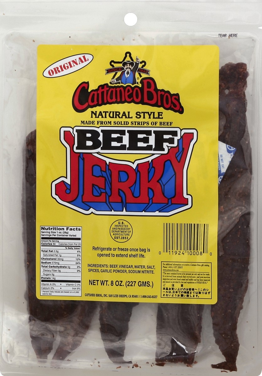 slide 3 of 4, Cattaneo Bros. Beef Jerky 8 oz, 8 oz