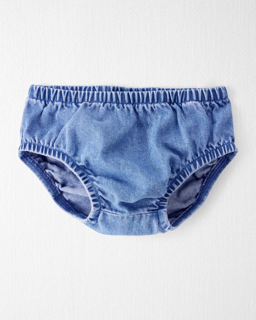 slide 4 of 5, Littleplanet Baby Girl Organic Cotton Chambray Dress Chambray NB, 1 ct