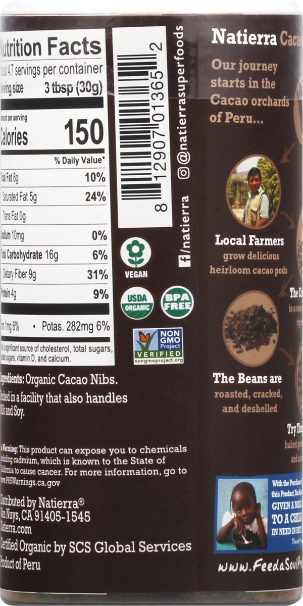 slide 4 of 9, Natierra Himalania Organic Raw Cacao Nibs, 5 oz